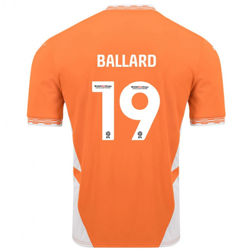 Danxen Dames Dom Ballard #19 Oranje Wit Thuisshirt Thuistenue 2024/25 T-Shirt