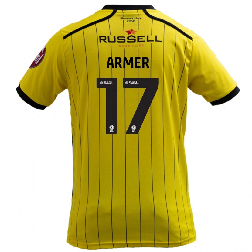 Danxen Dames Jack Armer #17 Geel Thuisshirt Thuistenue 2024/25 T-Shirt