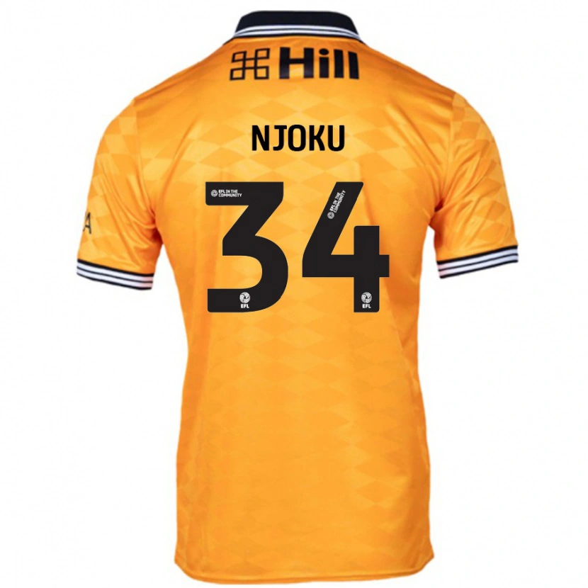 Danxen Dames Brandon Njoku #34 Oranje Thuisshirt Thuistenue 2024/25 T-Shirt