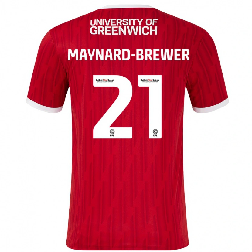 Danxen Dames Ashley Maynard-Brewer #21 Rood Wit Thuisshirt Thuistenue 2024/25 T-Shirt