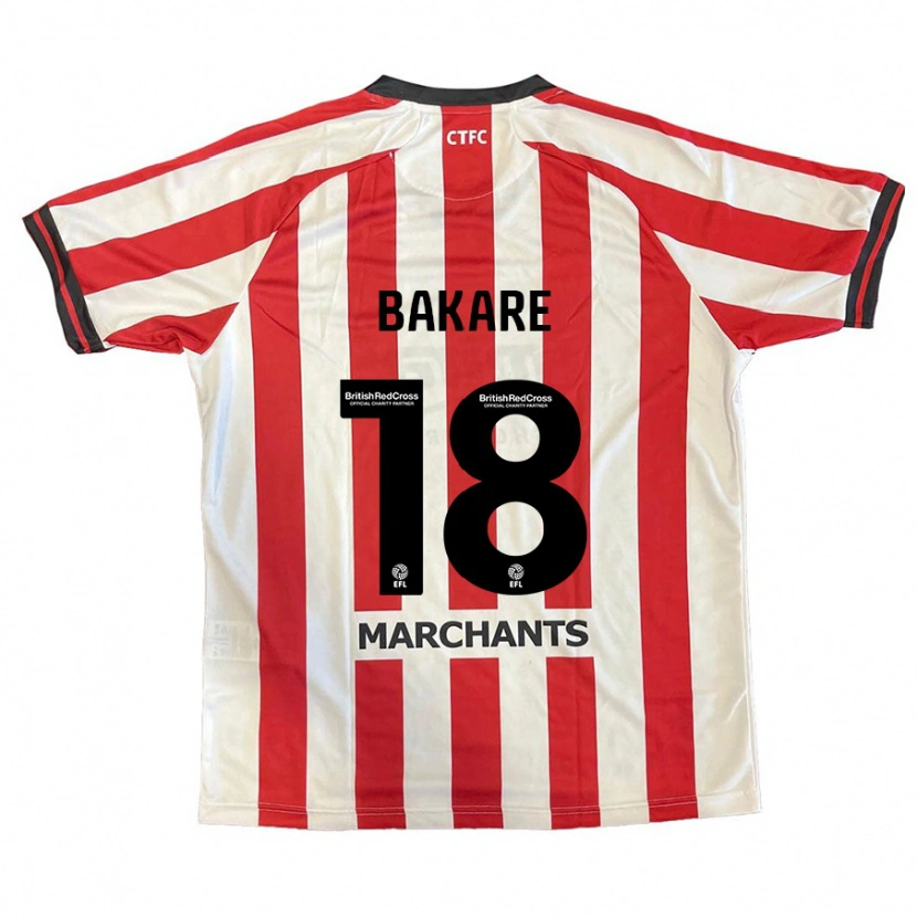 Danxen Dames Ibrahim Bakare #18 Rood Wit Thuisshirt Thuistenue 2024/25 T-Shirt