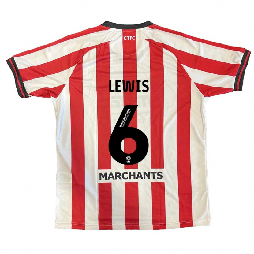 Danxen Dames Megan Lewis #6 Rood Wit Thuisshirt Thuistenue 2024/25 T-Shirt