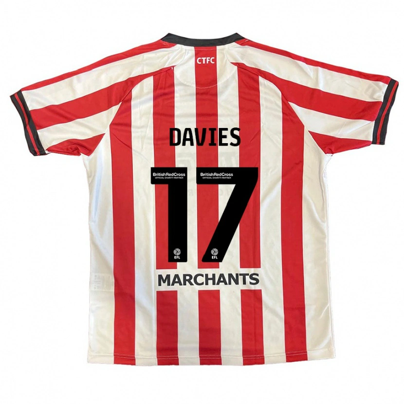 Danxen Dames Annabel Davies #17 Rood Wit Thuisshirt Thuistenue 2024/25 T-Shirt
