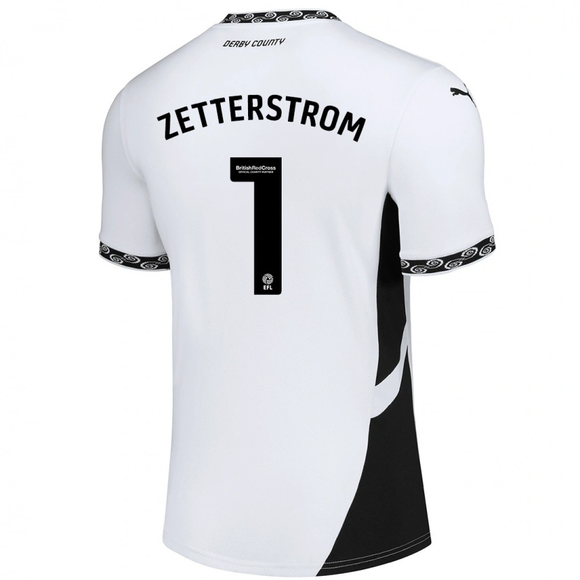Danxen Dames Jacob Widell Zetterström #1 Wit Zwart Thuisshirt Thuistenue 2024/25 T-Shirt