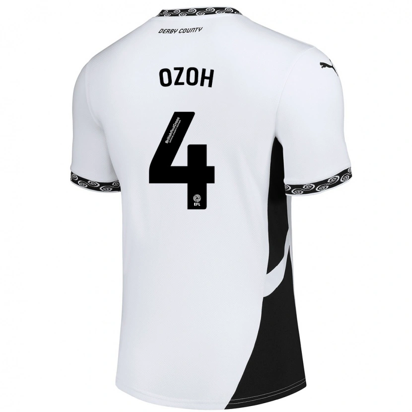 Danxen Dames David Ozoh #4 Wit Zwart Thuisshirt Thuistenue 2024/25 T-Shirt