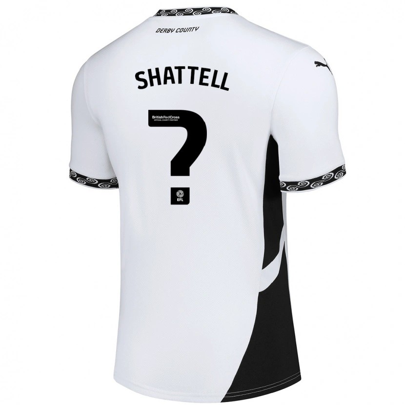Danxen Dames Josh Shattell #0 Wit Zwart Thuisshirt Thuistenue 2024/25 T-Shirt