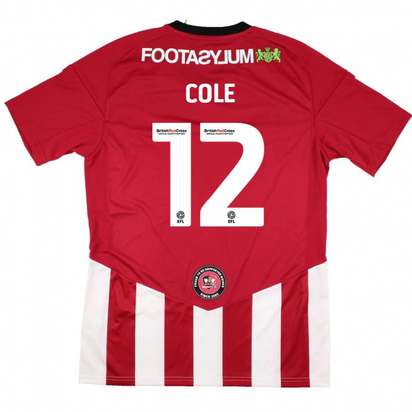 Danxen Dames Reece Cole #12 Rood Wit Thuisshirt Thuistenue 2024/25 T-Shirt