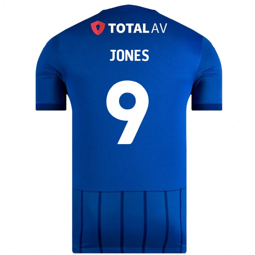 Danxen Dames Emma Jones #9 Blauw Thuisshirt Thuistenue 2024/25 T-Shirt