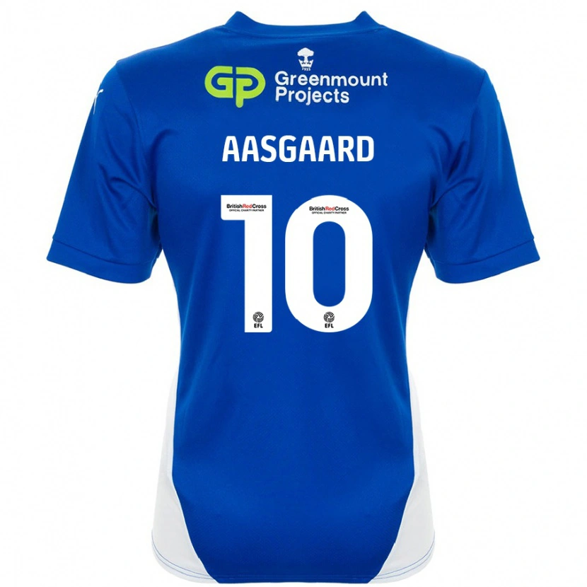 Danxen Dames Thelo Aasgaard #10 Blauw Wit Thuisshirt Thuistenue 2024/25 T-Shirt