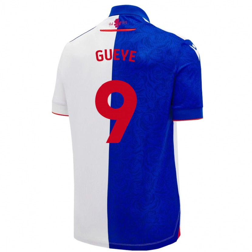 Danxen Dames Makhtar Gueye #9 Hemelsblauw Wit Thuisshirt Thuistenue 2024/25 T-Shirt