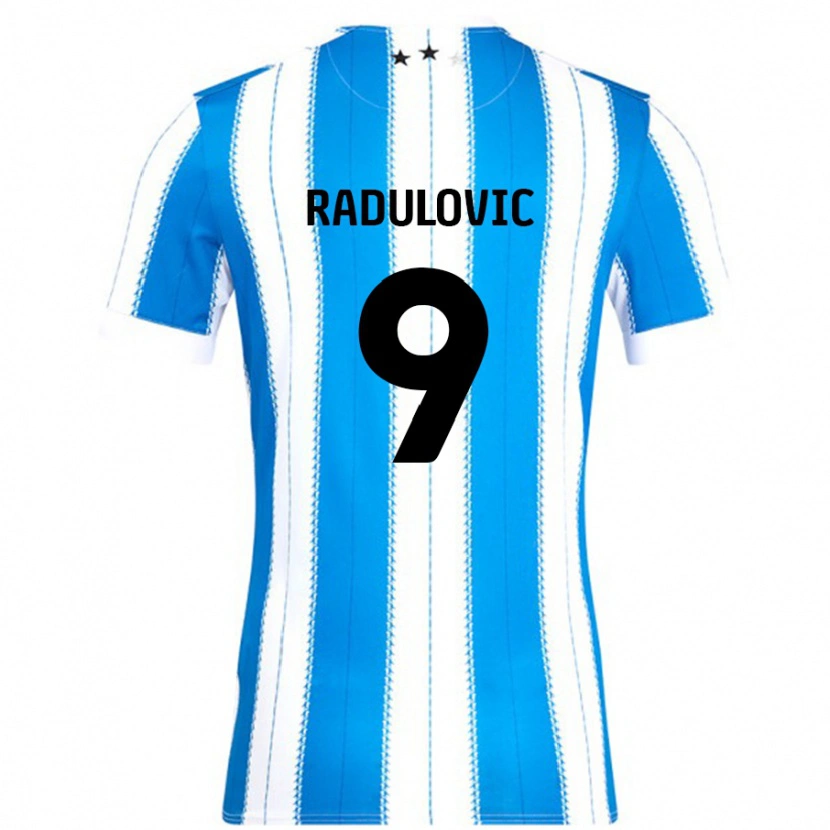 Danxen Dames Bojan Radulovic #9 Blauw Wit Thuisshirt Thuistenue 2024/25 T-Shirt