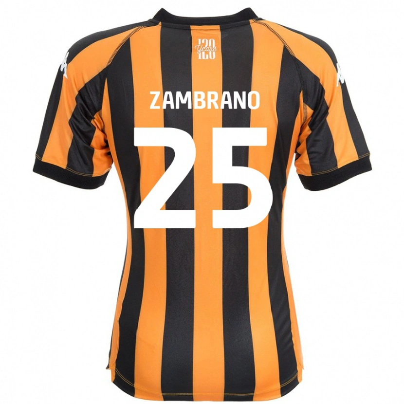Danxen Dames Óscar Zambrano #25 Zwart Amber Thuisshirt Thuistenue 2024/25 T-Shirt