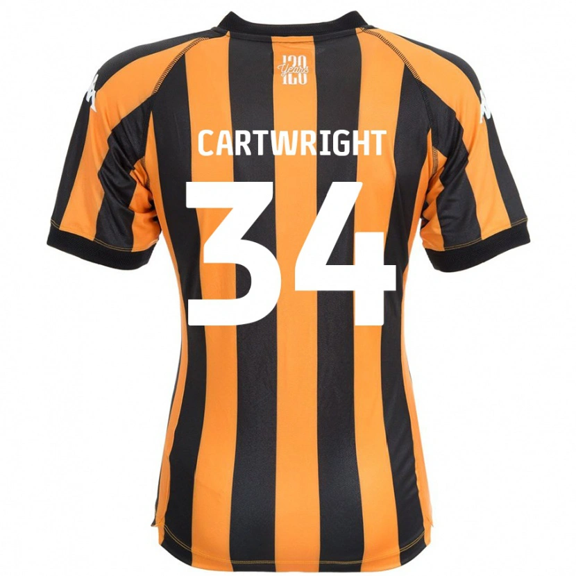 Danxen Dames Harvey Cartwright #34 Zwart Amber Thuisshirt Thuistenue 2024/25 T-Shirt