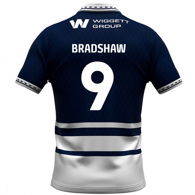 Danxen Dames Tom Bradshaw #9 Marineblauw Wit Thuisshirt Thuistenue 2024/25 T-Shirt