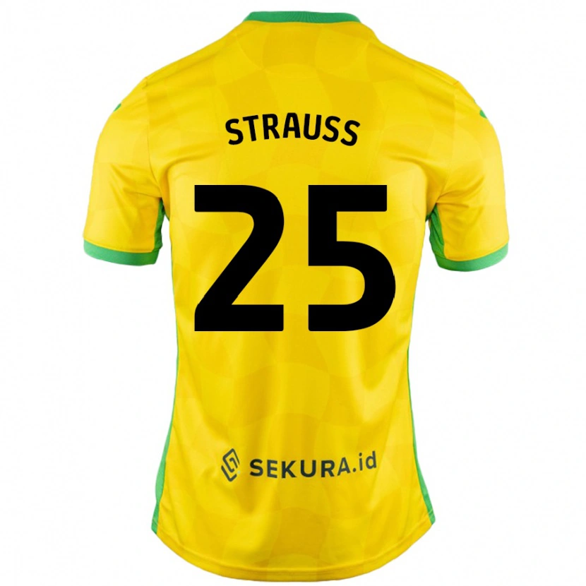 Danxen Dames Hope Strauss #25 Geel Groen Thuisshirt Thuistenue 2024/25 T-Shirt
