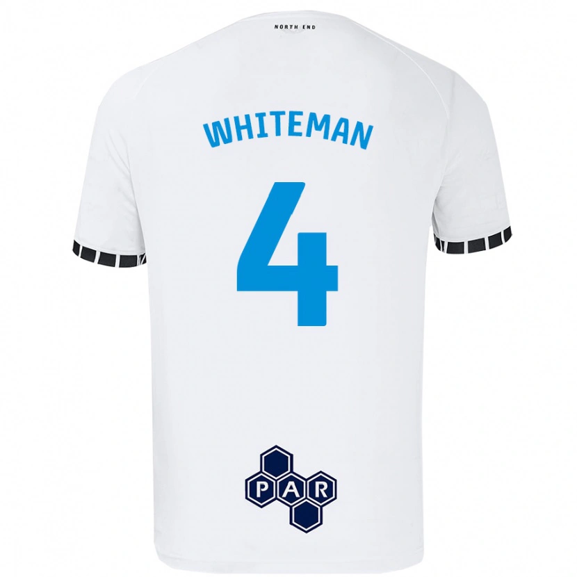 Danxen Dames Ben Whiteman #4 Wit Thuisshirt Thuistenue 2024/25 T-Shirt