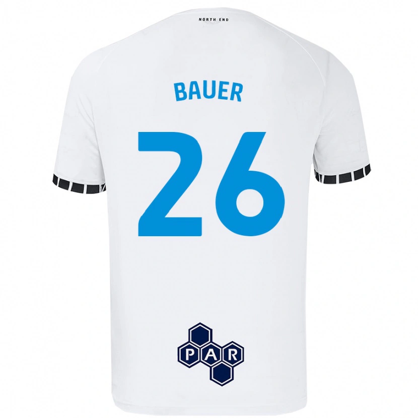 Danxen Dames Patrick Bauer #26 Wit Thuisshirt Thuistenue 2024/25 T-Shirt