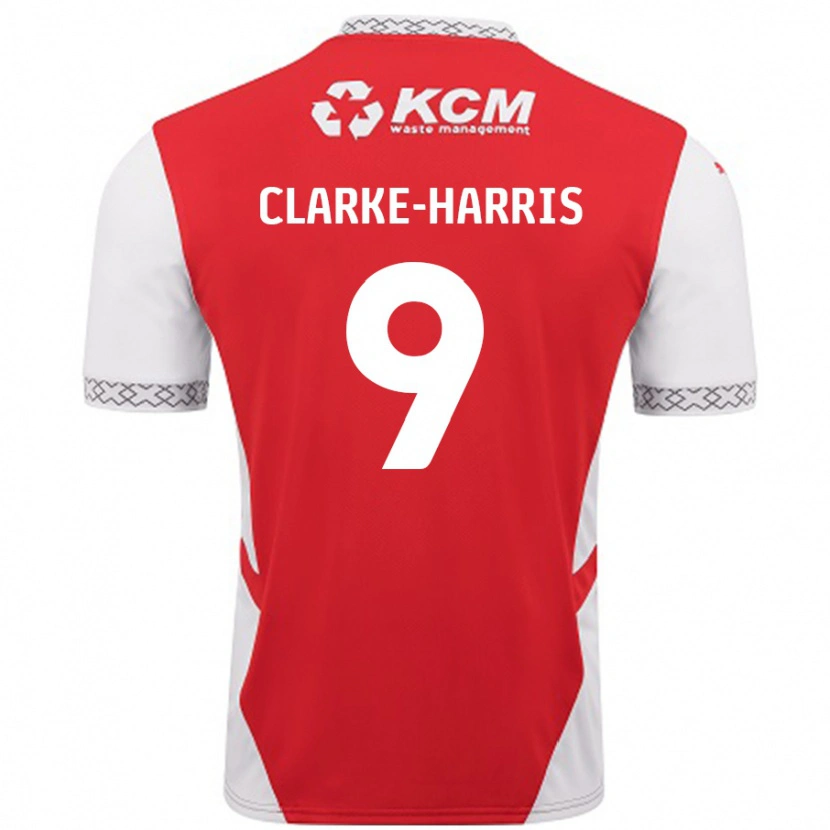 Danxen Dames Jonson Clarke-Harris #9 Rood Wit Thuisshirt Thuistenue 2024/25 T-Shirt