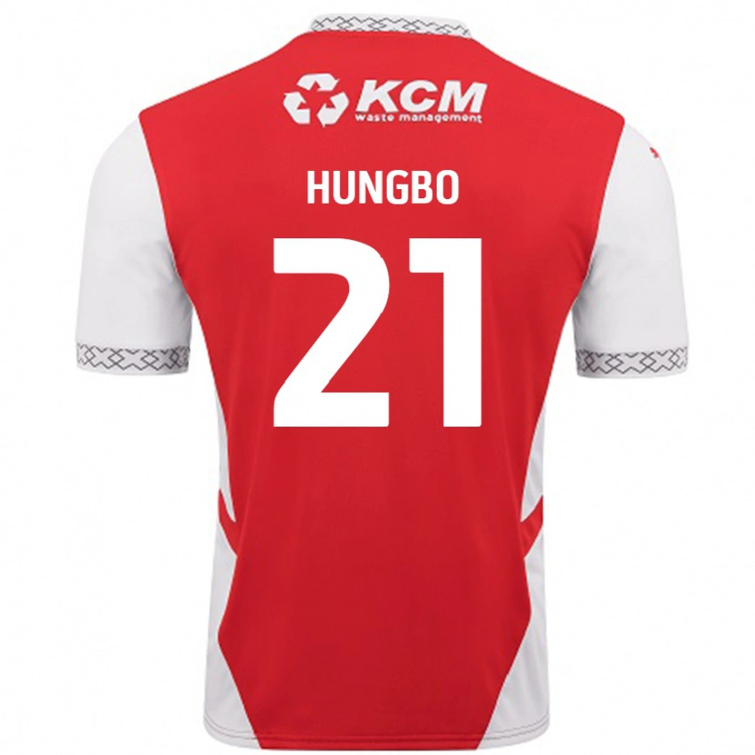 Danxen Dames Joseph Hungbo #21 Rood Wit Thuisshirt Thuistenue 2024/25 T-Shirt