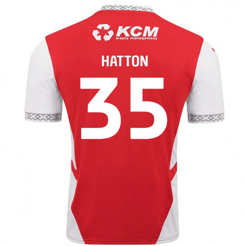 Danxen Dames Ben Hatton #35 Rood Wit Thuisshirt Thuistenue 2024/25 T-Shirt