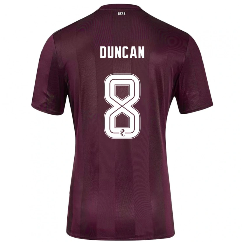 Danxen Dames Ryan Duncan #8 Bordeauxrood Thuisshirt Thuistenue 2024/25 T-Shirt
