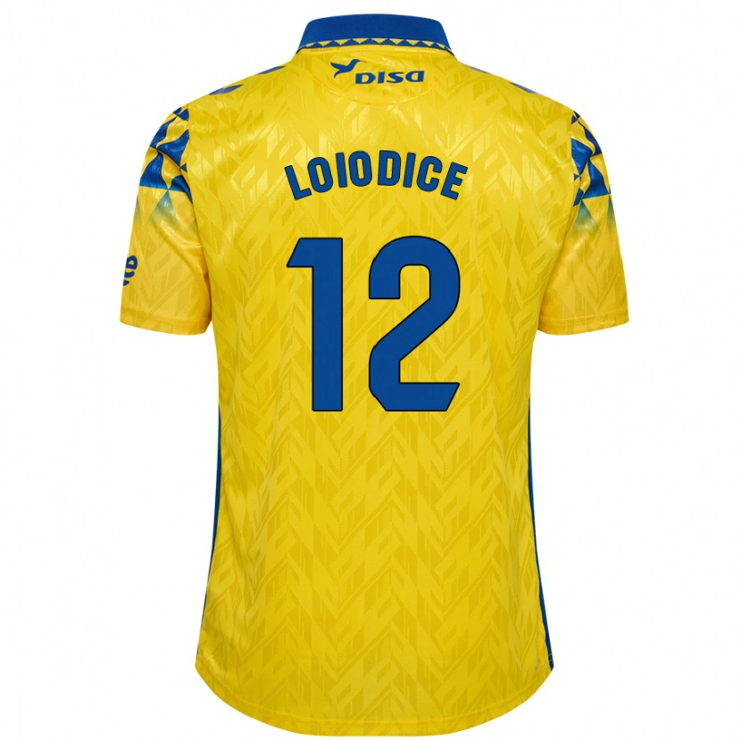 Danxen Dames Enzo Loiodice #12 Geel Blauw Thuisshirt Thuistenue 2024/25 T-Shirt