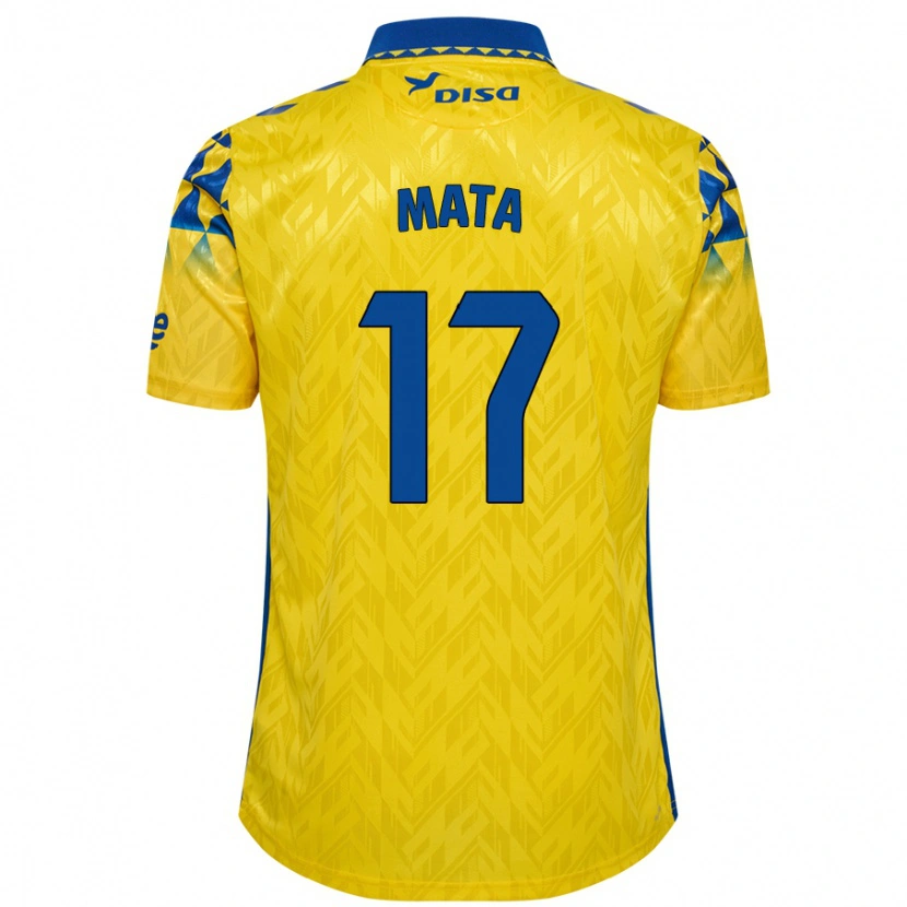 Danxen Dames Jaime Mata #17 Geel Blauw Thuisshirt Thuistenue 2024/25 T-Shirt