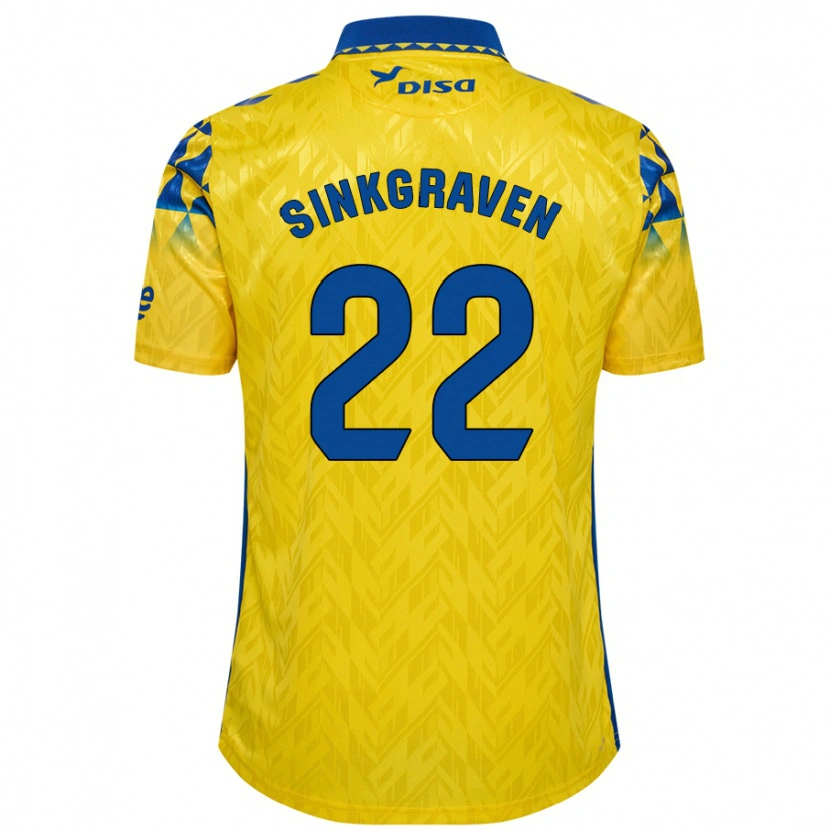 Danxen Dames Daley Sinkgraven #22 Geel Blauw Thuisshirt Thuistenue 2024/25 T-Shirt