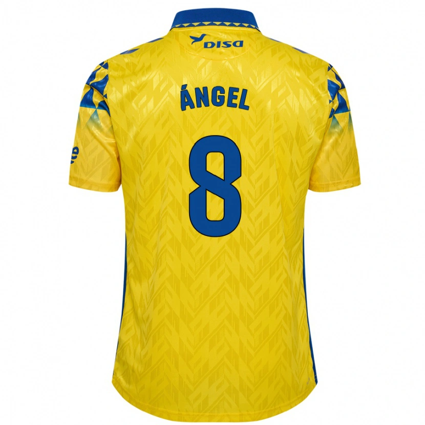 Danxen Dames José Ángel #8 Geel Blauw Thuisshirt Thuistenue 2024/25 T-Shirt