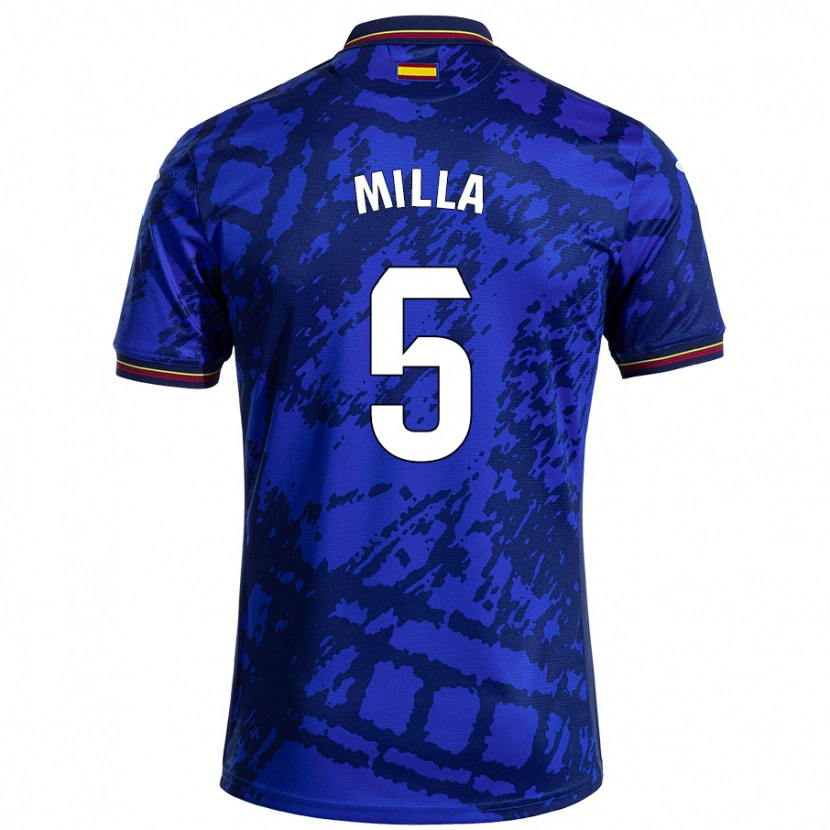 Danxen Dames Luis Milla #5 Donkerder Blauw Thuisshirt Thuistenue 2024/25 T-Shirt