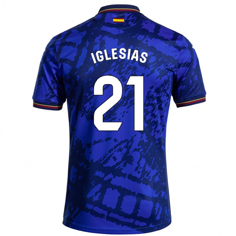 Danxen Dames Juan Iglesias #21 Donkerder Blauw Thuisshirt Thuistenue 2024/25 T-Shirt