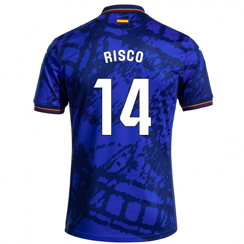 Danxen Dames Alberto Risco #14 Donkerder Blauw Thuisshirt Thuistenue 2024/25 T-Shirt