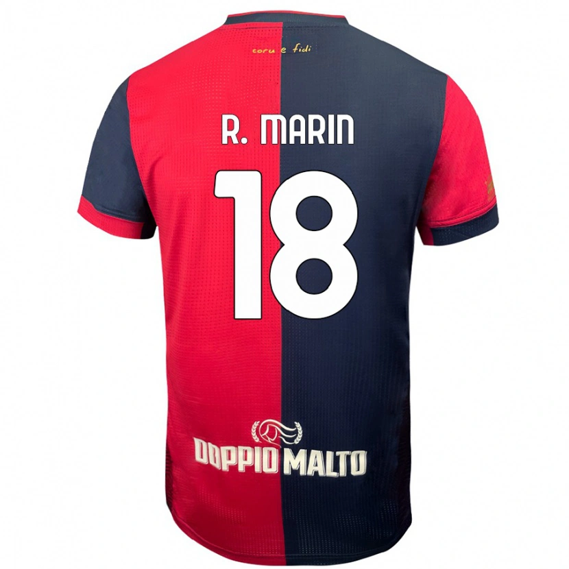 Danxen Dames Răzvan Marin #18 Rood Donkerder Blauw Thuisshirt Thuistenue 2024/25 T-Shirt