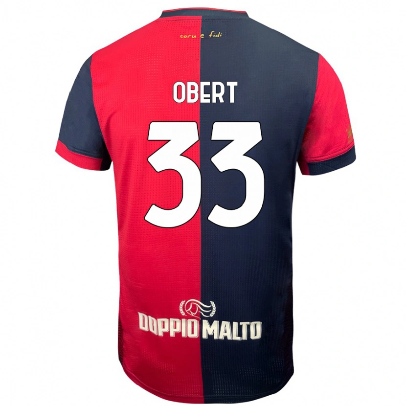 Danxen Dames Adam Obert #33 Rood Donkerder Blauw Thuisshirt Thuistenue 2024/25 T-Shirt