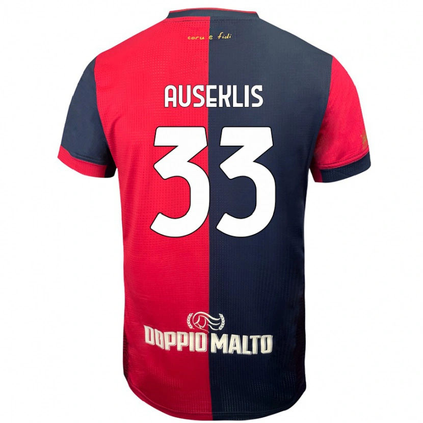 Danxen Dames Henrijs Auseklis #33 Rood Donkerder Blauw Thuisshirt Thuistenue 2024/25 T-Shirt