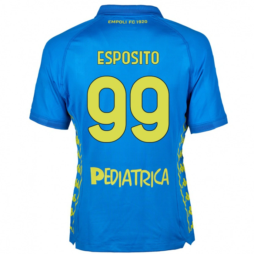 Danxen Dames Sebastiano Esposito #99 Blauw Thuisshirt Thuistenue 2024/25 T-Shirt