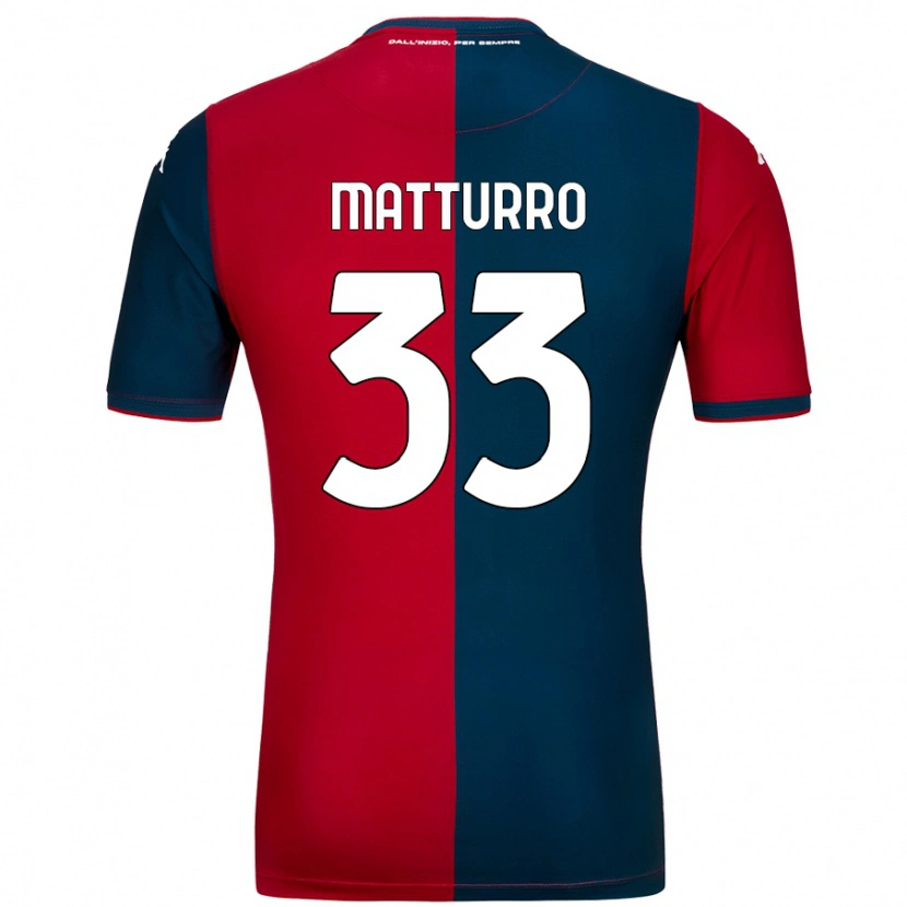 Danxen Dames Alan Matturro #33 Rood Donkerblauw Thuisshirt Thuistenue 2024/25 T-Shirt