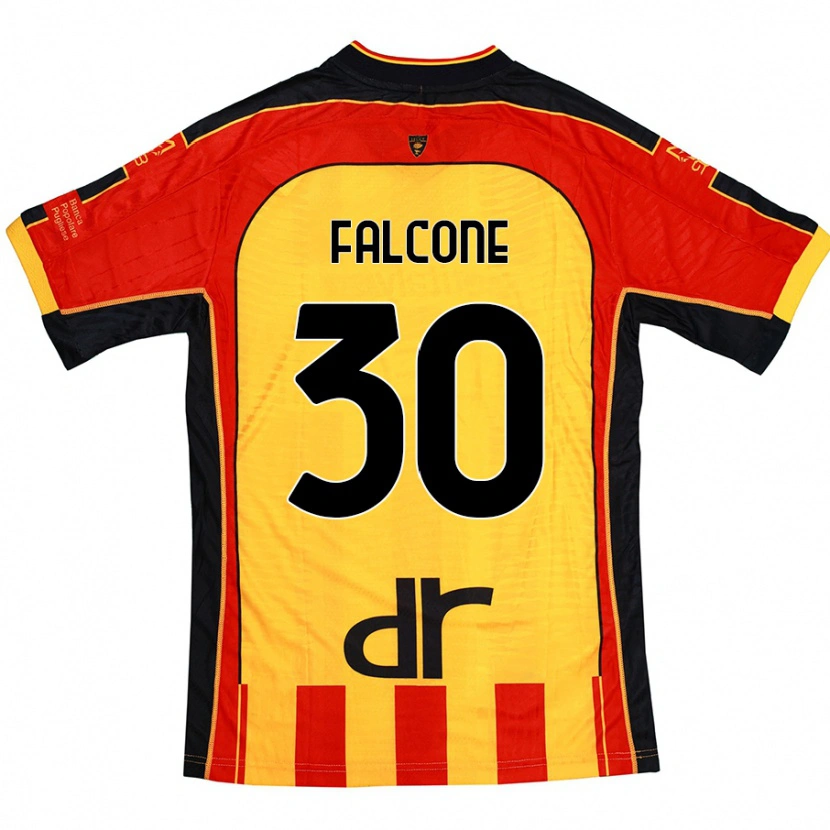 Danxen Dames Wladimiro Falcone #30 Geel Rood Thuisshirt Thuistenue 2024/25 T-Shirt