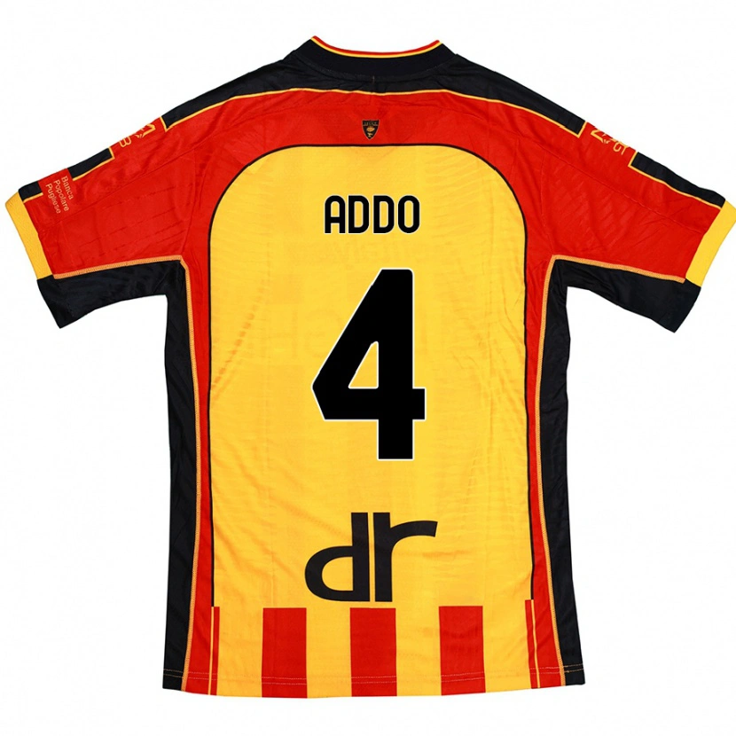 Danxen Dames Vernon Addo #4 Geel Rood Thuisshirt Thuistenue 2024/25 T-Shirt