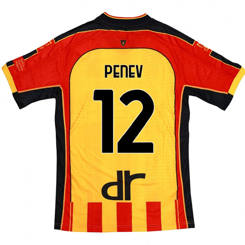 Danxen Dames Plamen Penev #12 Geel Rood Thuisshirt Thuistenue 2024/25 T-Shirt