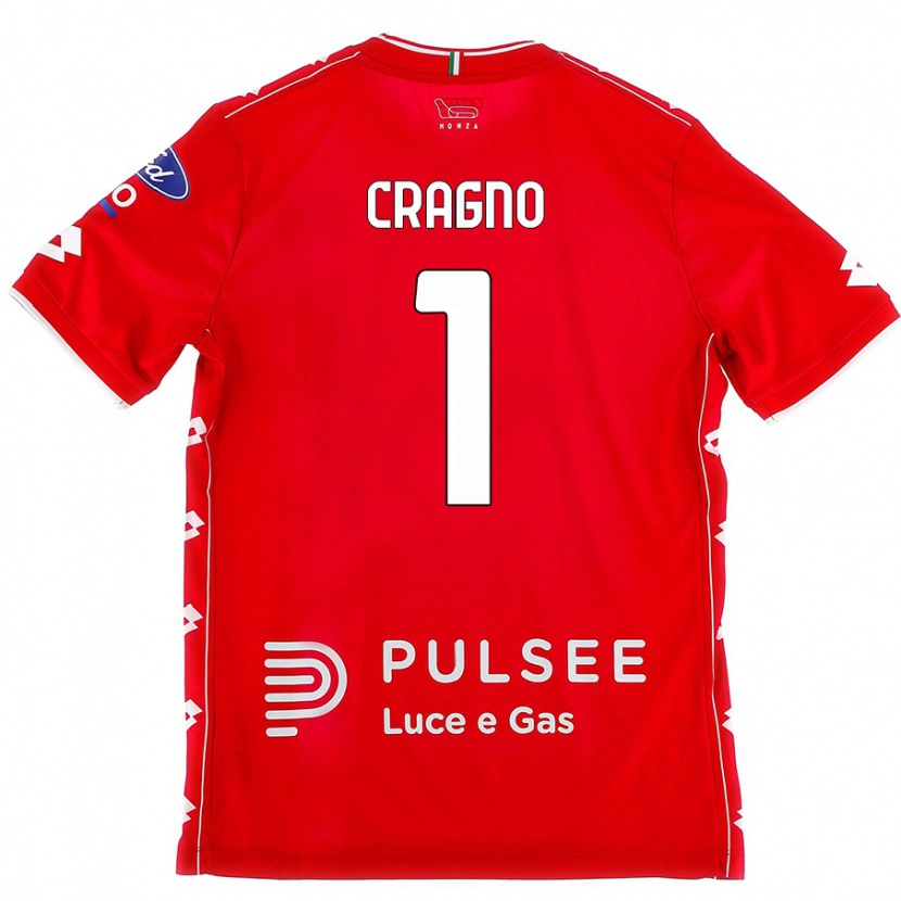 Danxen Dames Alessio Cragno #1 Rood Wit Thuisshirt Thuistenue 2024/25 T-Shirt
