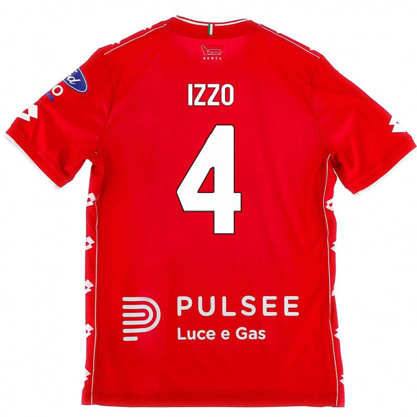 Danxen Dames Armando Izzo #4 Rood Wit Thuisshirt Thuistenue 2024/25 T-Shirt