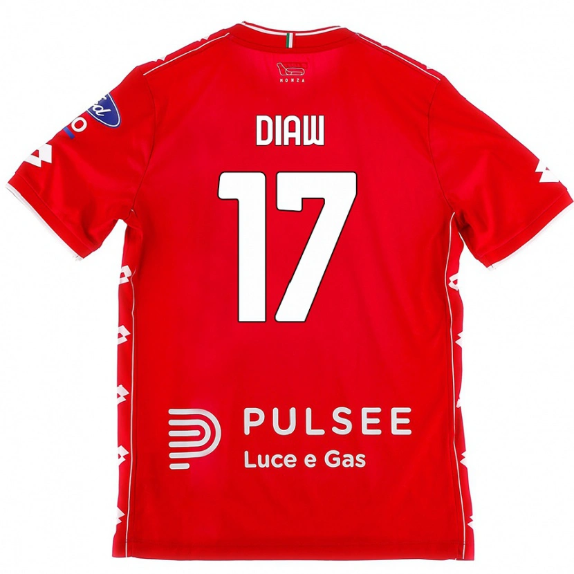 Danxen Dames Davide Diaw #17 Rood Wit Thuisshirt Thuistenue 2024/25 T-Shirt
