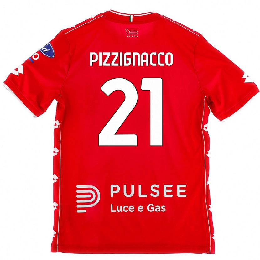 Danxen Dames Semuel Pizzignacco #21 Rood Wit Thuisshirt Thuistenue 2024/25 T-Shirt
