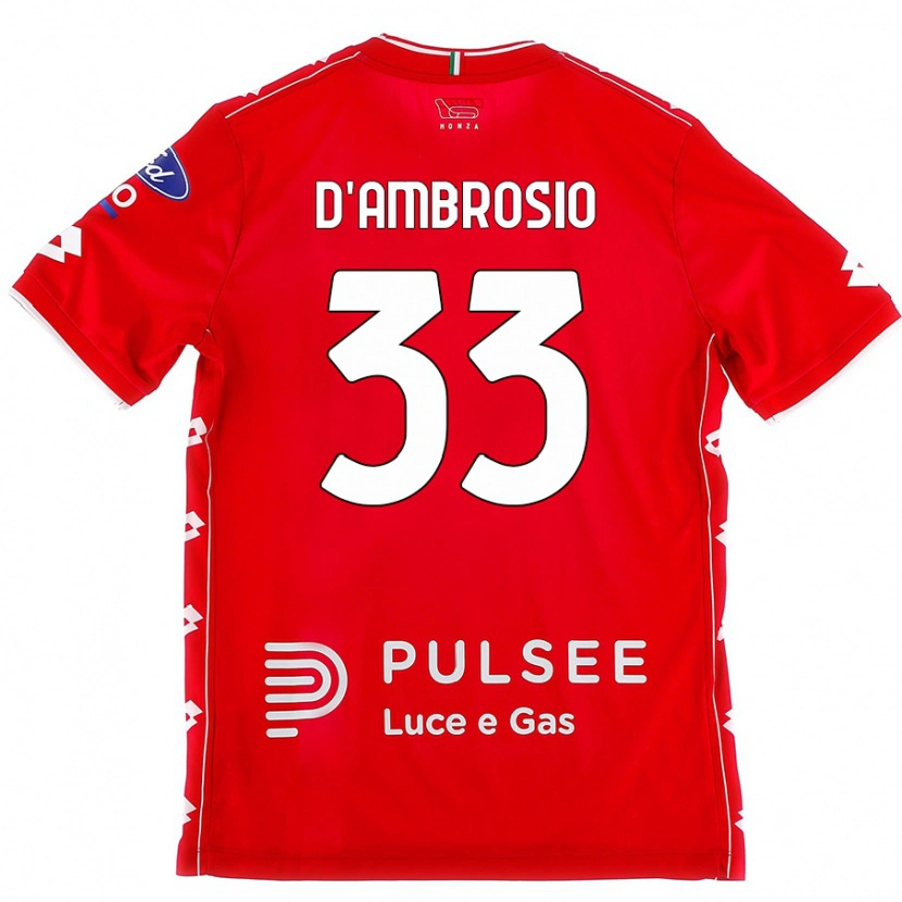 Danxen Dames Danilo D'ambrosio #33 Rood Wit Thuisshirt Thuistenue 2024/25 T-Shirt