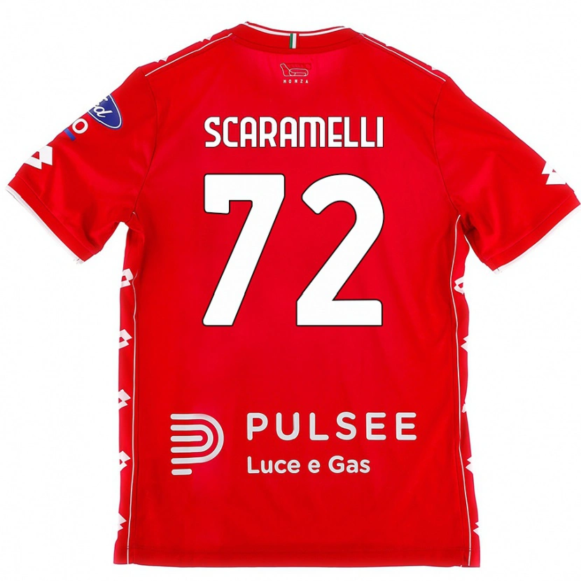 Danxen Dames Endris Scaramelli #72 Rood Wit Thuisshirt Thuistenue 2024/25 T-Shirt