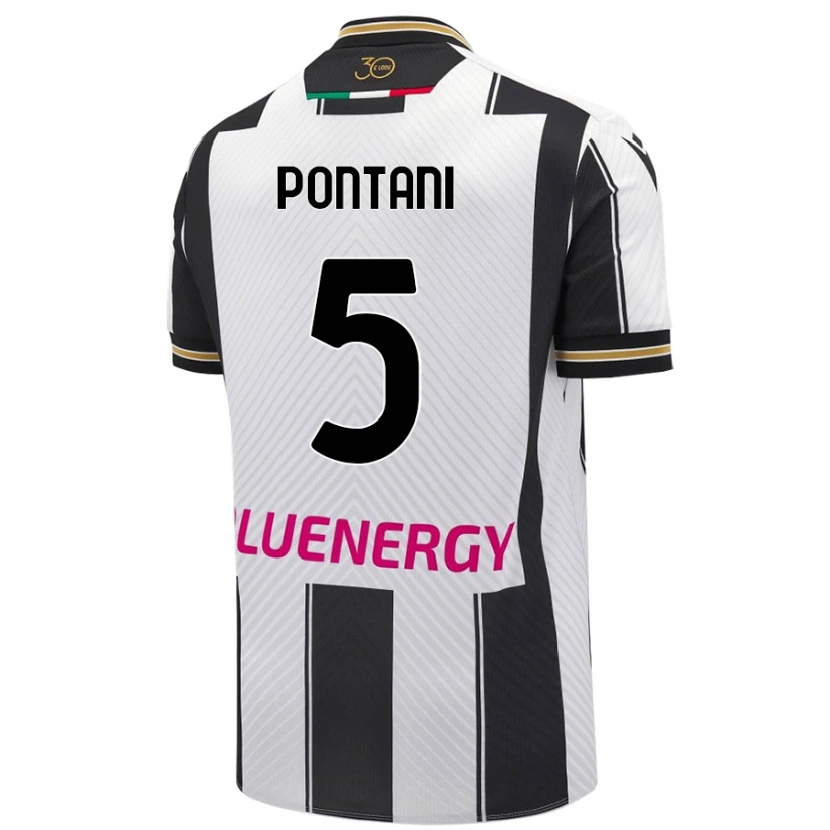 Danxen Dames Leonardo Pontani #5 Wit Zwart Thuisshirt Thuistenue 2024/25 T-Shirt