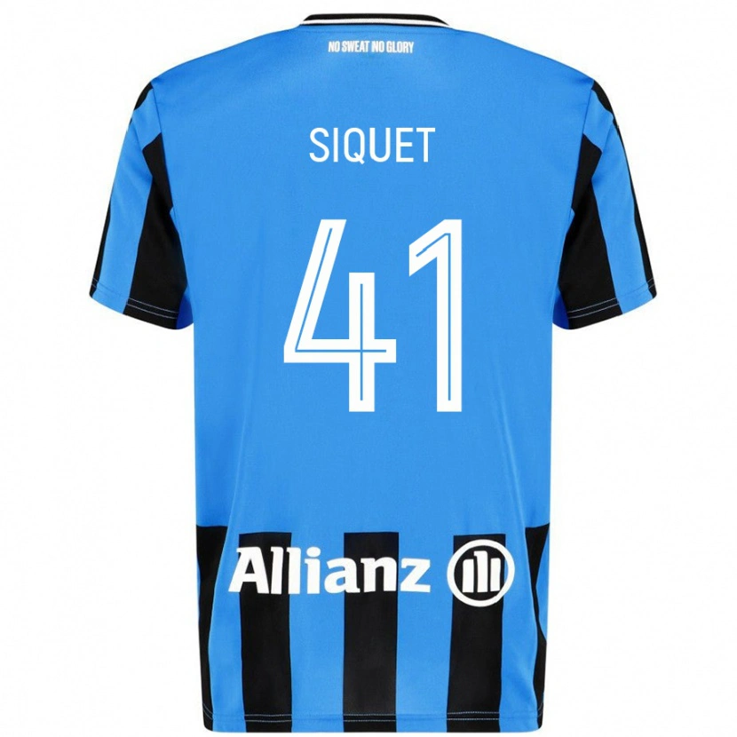 Danxen Dames Hugo Siquet #41 Hemelsblauw Zwart Thuisshirt Thuistenue 2024/25 T-Shirt