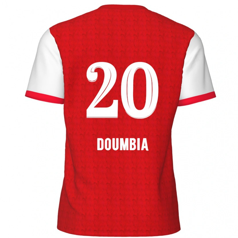 Danxen Dames Mahamadou Doumbia #20 Rood Wit Thuisshirt Thuistenue 2024/25 T-Shirt