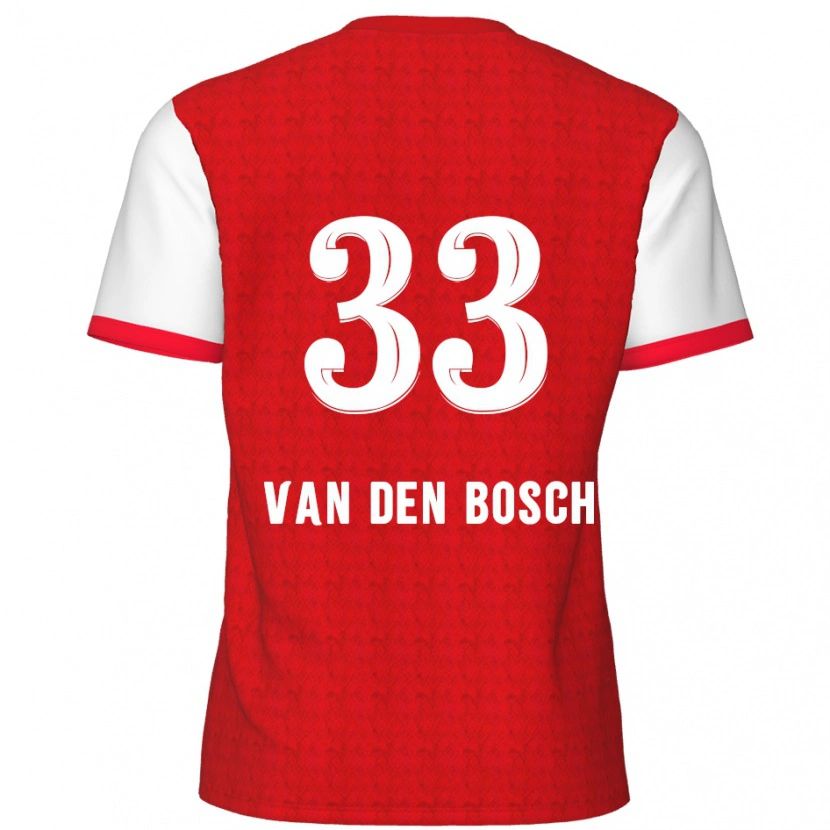 Danxen Dames Zeno Van Den Bosch #33 Rood Wit Thuisshirt Thuistenue 2024/25 T-Shirt